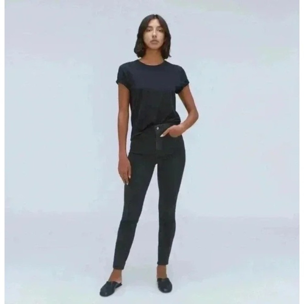 Everlane Black The Curvy Way-High Skinny‎ Jean Organic Cotton Mom Emo Punk Goth